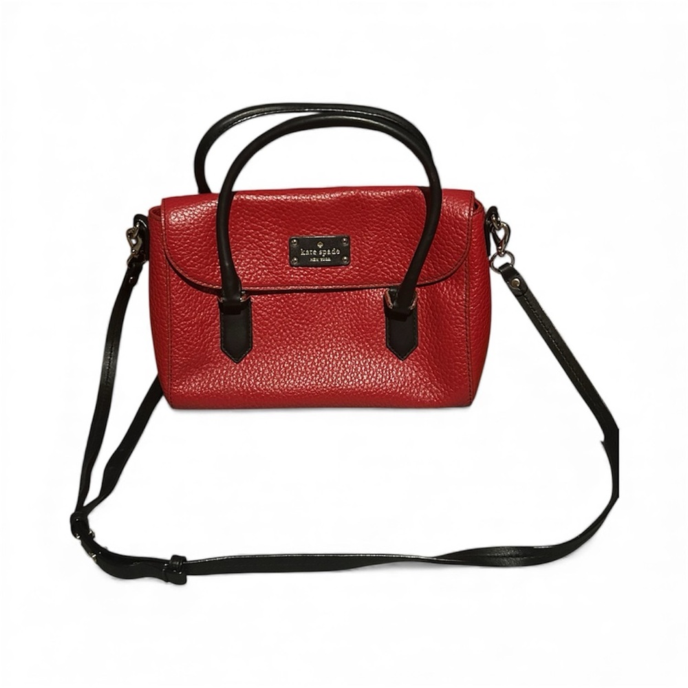 Kate Spade Cherry Red Pebbled Leather Satchel